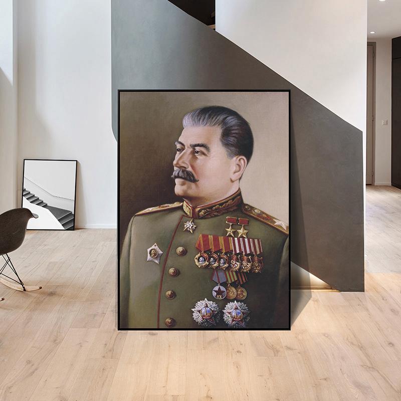 Знаменитый русский постер с портретом Иосифа Сталина и печать на холсте, картина в стиле ретро, ​​настенное искусство для гостиной, домашний декор, Куадрос