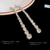 Silver Needle Diamond Geometric Long Earrings High Sense Commuter Personality Earrings Unique Temperament Fashion Earrings Women