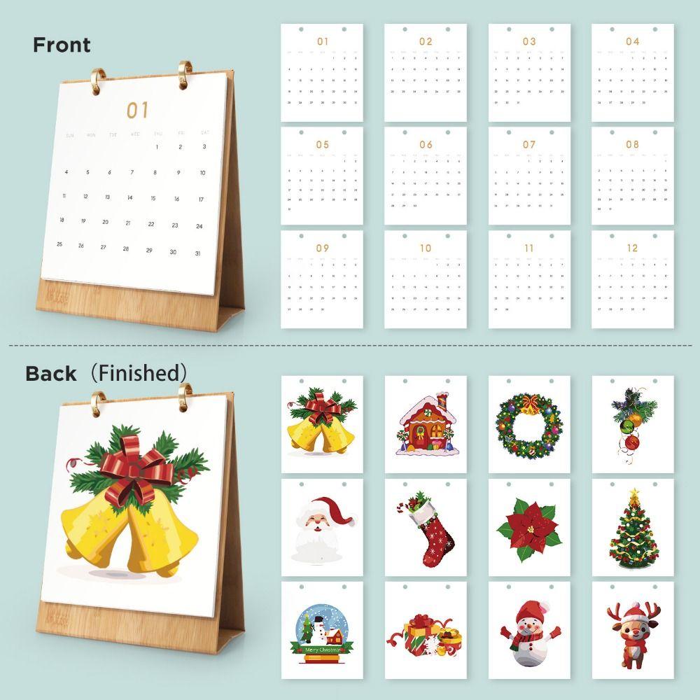 2026 Edition Desk Calendar Handmade DIY Calendar Standing Flip Calendar Family and Friend