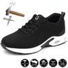 Lightweight Work Sneakers Breathable Men Sport Safety Shoes Steel Toe Indestructible Work Shoes Men Women Safety Work Boots