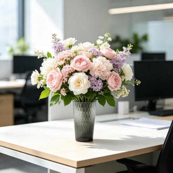 Clear Flower Vase for Centerpiece Thickened Plastic Modern Vase Gradient Color