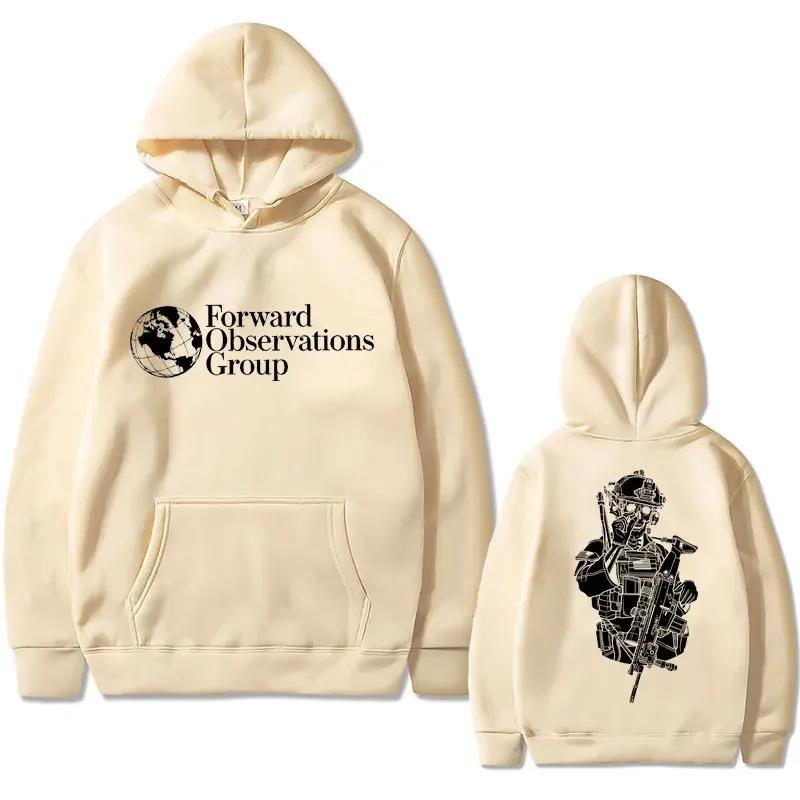 Gbrs Forward Observations Group Double Sided Print Hoodie Death Horror Skull Graphic Hoodies Men Vintage Oversized Sweatshirts
