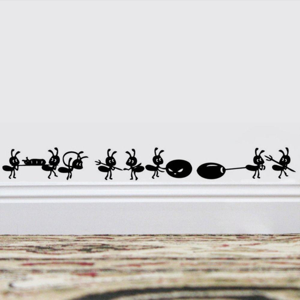 Mural Art Ants Move Wall Sticker Black Window Painting Stickers Ant Wallpaper Children's Rooms
