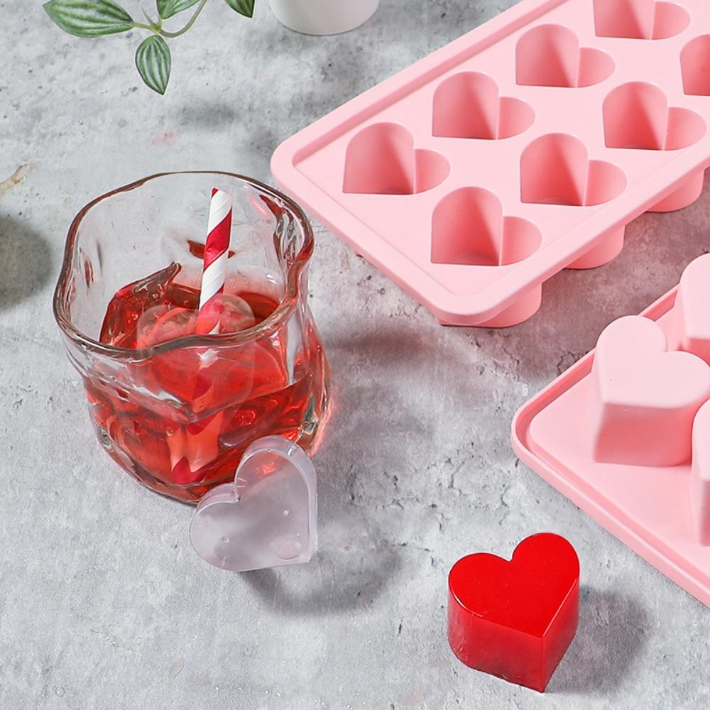 Pink Blue Red Ice Cube Mold 3D Love Heart Ice Making Tools Reusable Ice Tray  Kitchen Gadgets