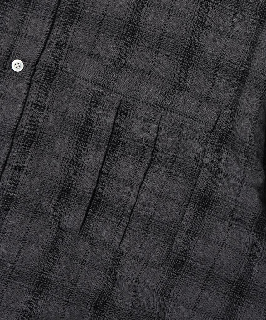 RAYFIKERS Seersucker Check Shirt Charcoal (Mp2Yu315-075)