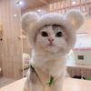 Cute Cosplay Costume Pet Accessories Cat Hat Headgear Short Plush Bear Puppy Cap
