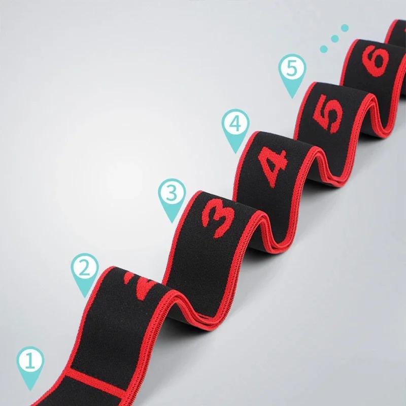 Йога Танец Цифровые Эластичные ленты Латинский балет Цифровые Растяжка спины Упражнение Фитнес Мягкий Натуральный латексный шелк Домашний спортзал Многоступенчатый