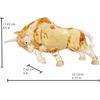 Фэншуй Статуэтка Быка с Уолл-стрит Акриловая Фигурка Быка Скульптура Домашний Офис Настольное Декоративное Украшение 8,7''Д (амбра)