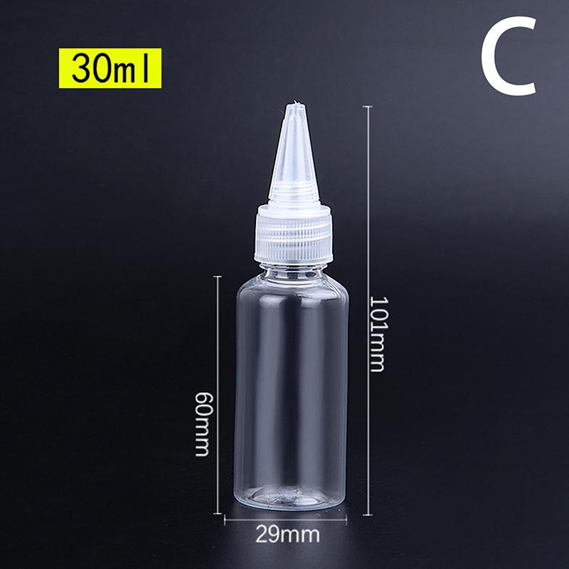 10-200Ml Plastic Squeeze Dropper Bottle With Screw Cap Transparent Eyes Liquid Ink Oil Dropper Bottles Paint Pigment Container