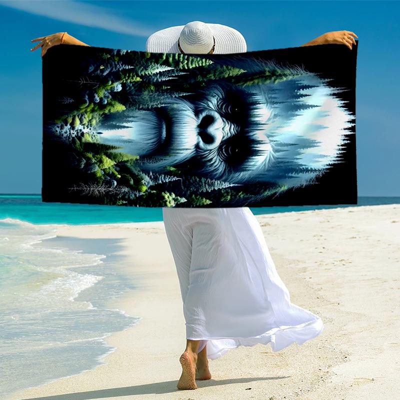 Bigfoot Fashion Beach Towel: Ideal for Summer Adventures Soft, absorbent and quick drying suitable for swimming and bathing