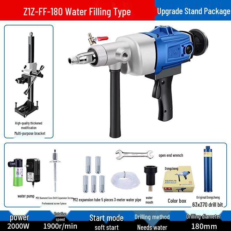 Diamond Core Drill for Concrete AC Vent Openings - Light-Duty Benchtop High-Power Machine