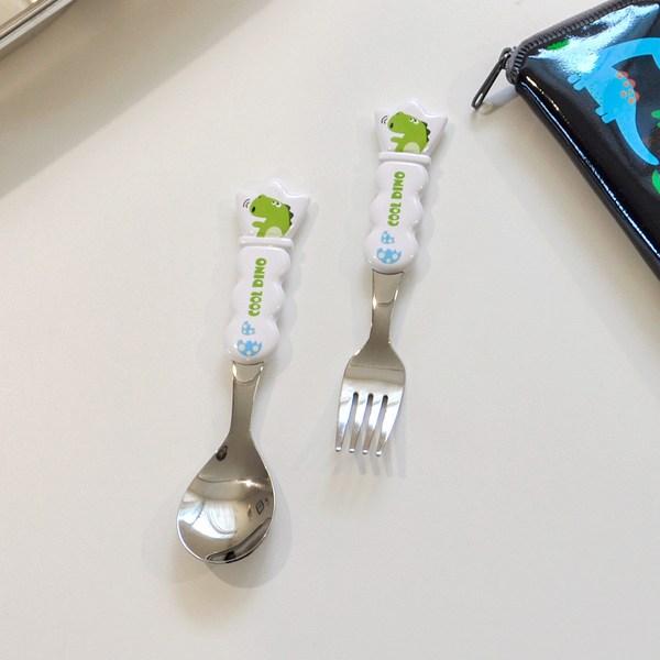 Детский набор корректирующих палочек для еды Cool Dino Level 1 + ложка + вилка, белый, ложка + вилка + корректирующие палочки