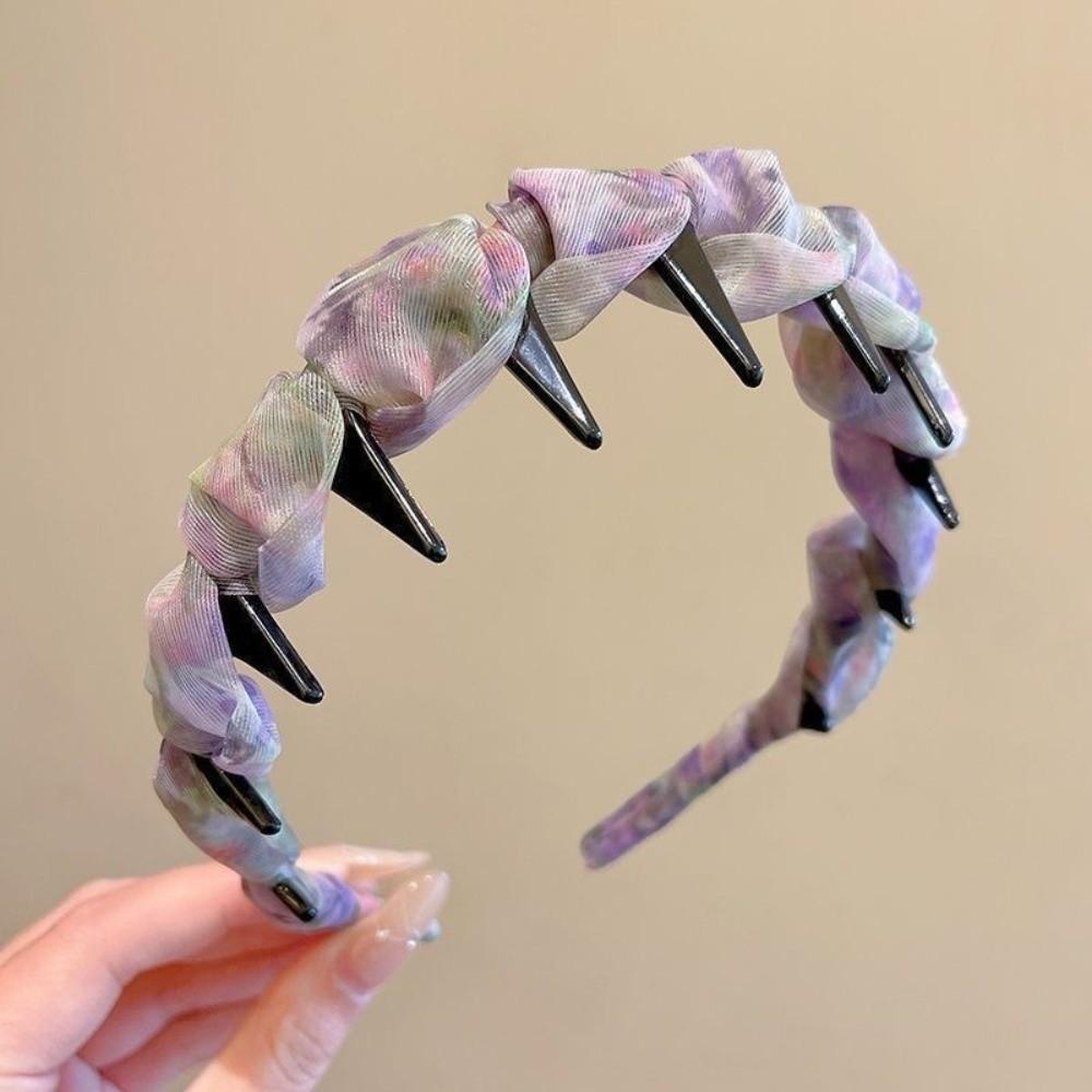 Pleated Hairband U Shape High Cranium Headband Elegant Hair Hoops Hair Accessories