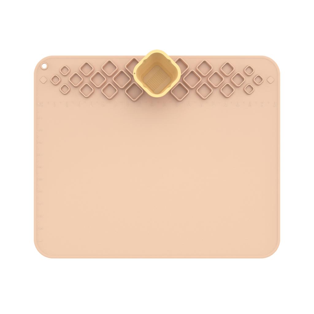 Kid Color Craft Educational Silicone Drawing Mat Washable Easy Clean Non-sticky Graffiti Reuse Pad Non Slip Painting Palette Cup