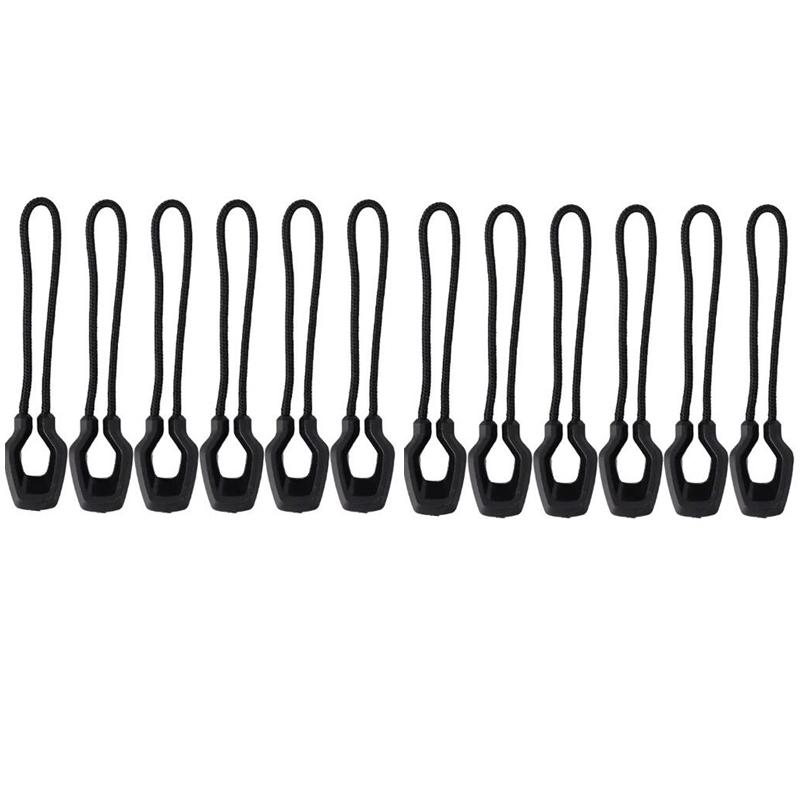 6/12 шт. Светящиеся пуллеры для молнии, Инструмент-пуллер для молнии палатки, Слайдер, Удобное удлинение молнии, Аксессуар для молний рюкзака/куртки