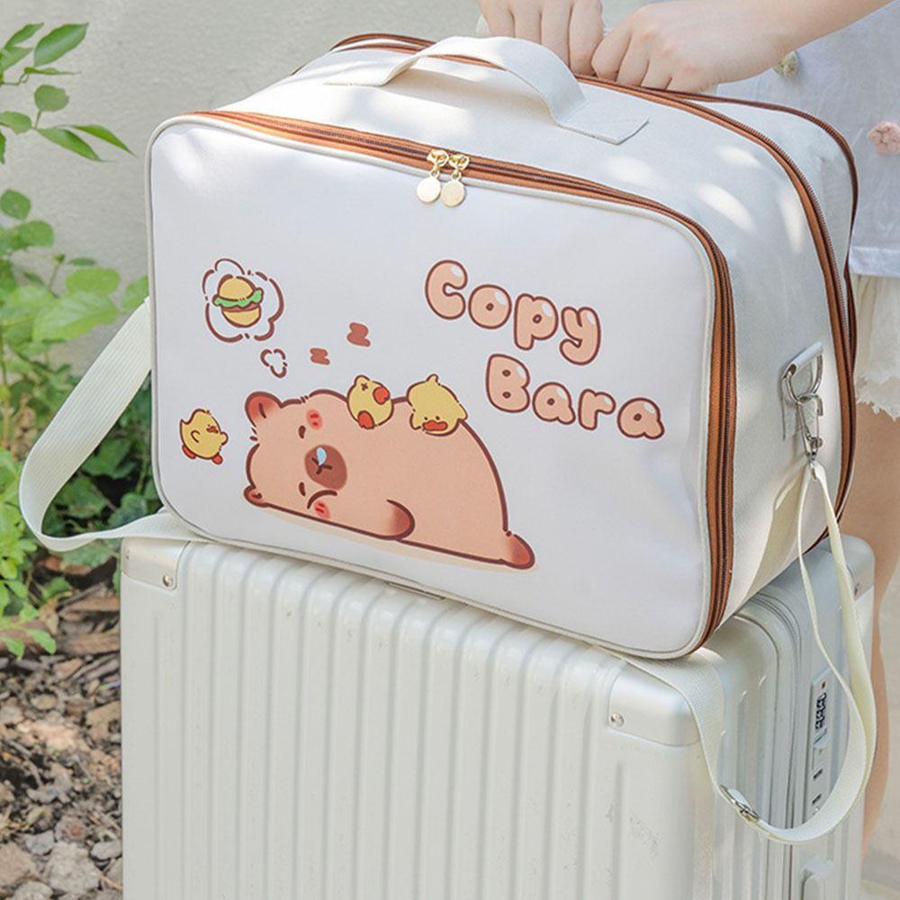 Creative Cartoon Capybara Handbag Portable Toiletries Organizer Travel Supplies
