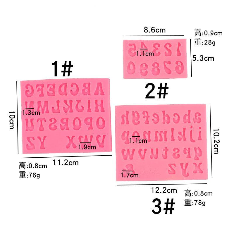 3D Letter Number Silicone Fondant Molds Chocolate Cake Molds Cake Decorating DIY Tools Jelly Cookies Baking Printing Mould