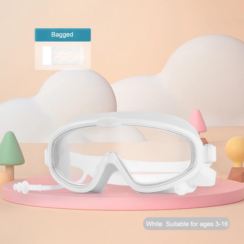 Children's Goggles Boys' Waterproof And Anti-fog HD Swimming Glasses Girls' Big Box Swimming Goggles Set Kids