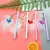1 Piece Lytwtw's Stationery Kawaii Cute Ballet Feather Pendant Gel Pen School Office Supplies Creative Sweet Lovely Pen