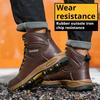 Водонепроницаемые рабочие защитные ботинки, ботинки со стальным носком, мужские неубиваемые противоударные противопрокольные рабочие ботинки, промышленные защитные ботинки