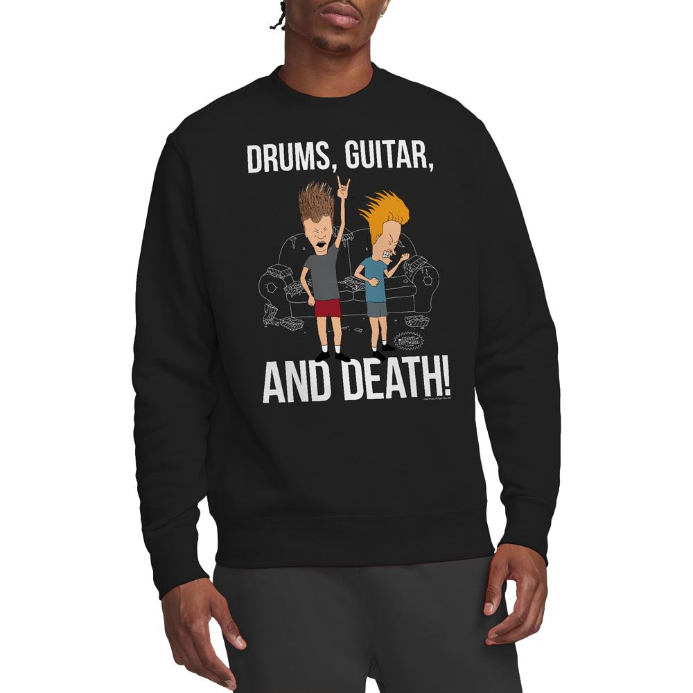 Толстовка Beavis & Butthead Unisex Adult Drums Guitar & Death