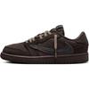 Кроссовки Travis Scott x Air 1 Retro Low OG SP PS Velvet Brown Kids, темно-мокко, черные DO5442-202