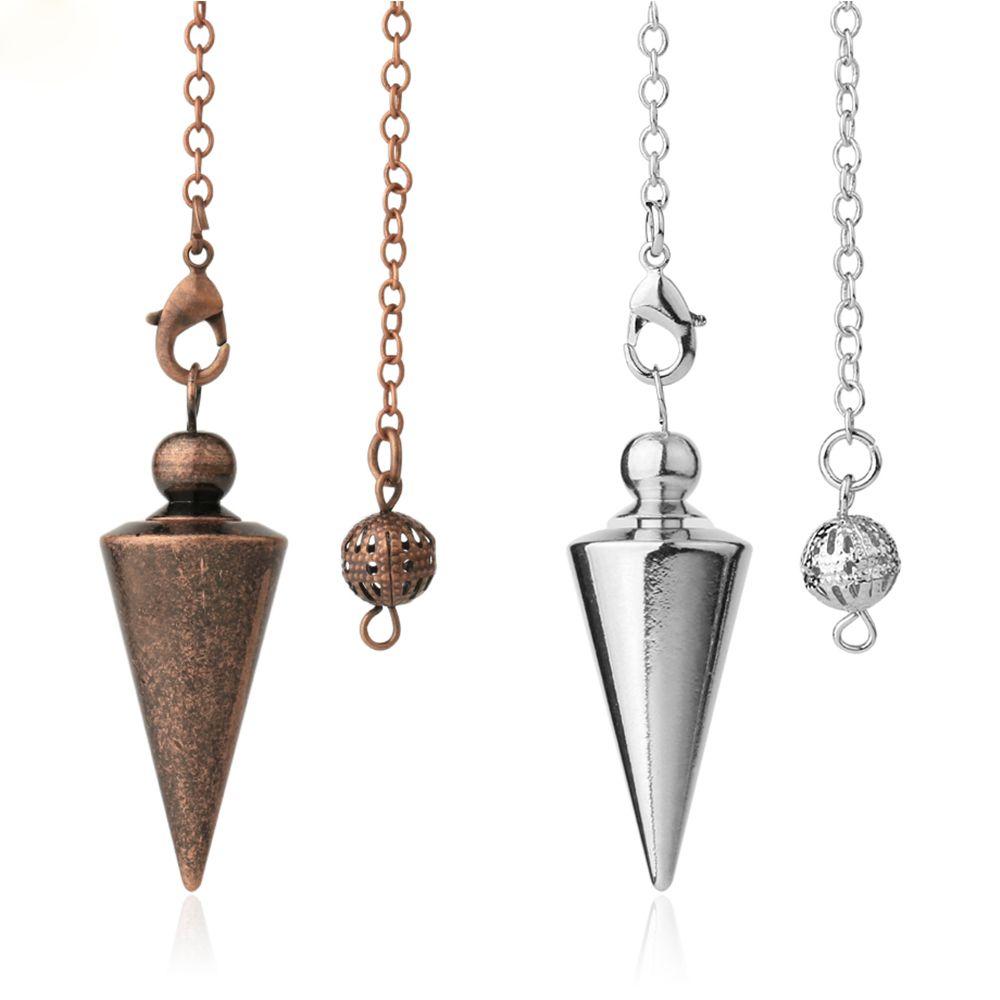 Antique Copper Dowsing Fashion Jewelry Reiki Pendulum Pendant Cone Pendule Reiki Amulet Metal