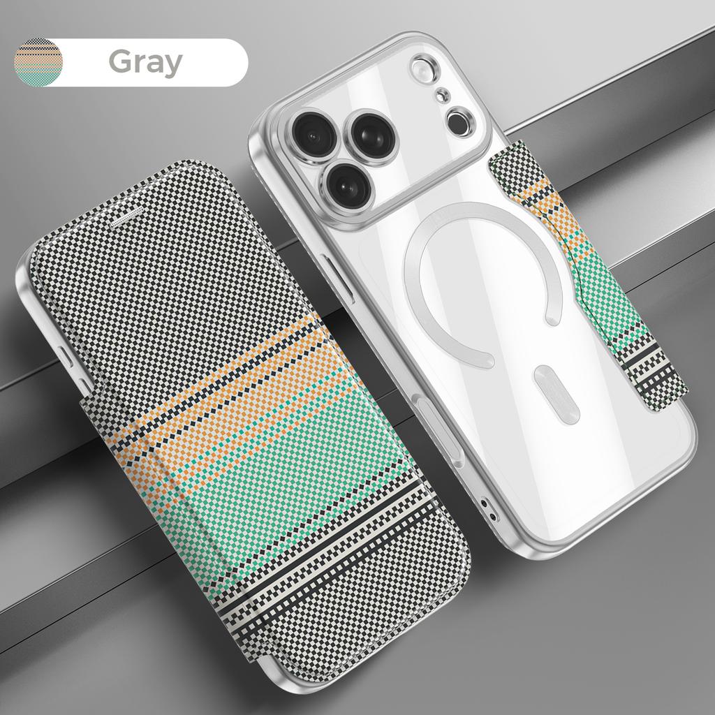 Кожаный чехол-книжка с магнитом для iPhone 17 Air Promax 16 Pro Max 15 Plus 14 13 12 Кошелек Беспроводная зарядка Слоты для карт Чехол для телефона