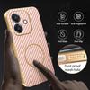 Phone Case For Oppo A3 4G/A3 5G/A40 4G/A40M 4G/A60 5G/A3i 5G Carbon Fiber Textured Electroplated TPU Back Cover