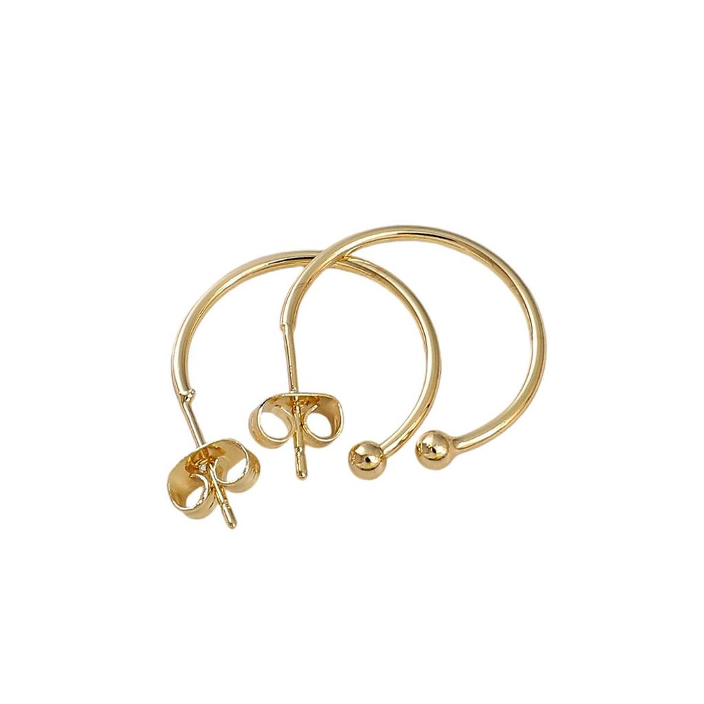 Медные полукруглые серьги с имитацией обожженной иглы C-образной формы для изготовления ювелирных изделий своими руками, аксессуары для рукоделия