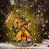 Xmas Miniature Light Up Decorative Craft Fairy Garden Statue Mini Tabletop Model Ornament for