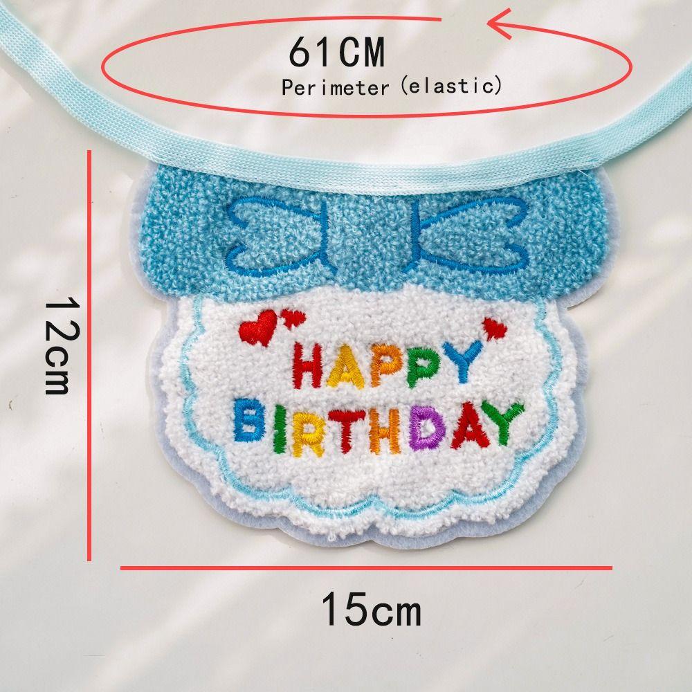 Pets Birthday Party Pet Birthday Scarf Hat Set Pets Cat Scarf Hat Set Ins Style Pet Scarf Dog