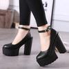 Large Size Single Shoes Women's 14CM High Heels Fashion One-word Buckle Women's Shoes
