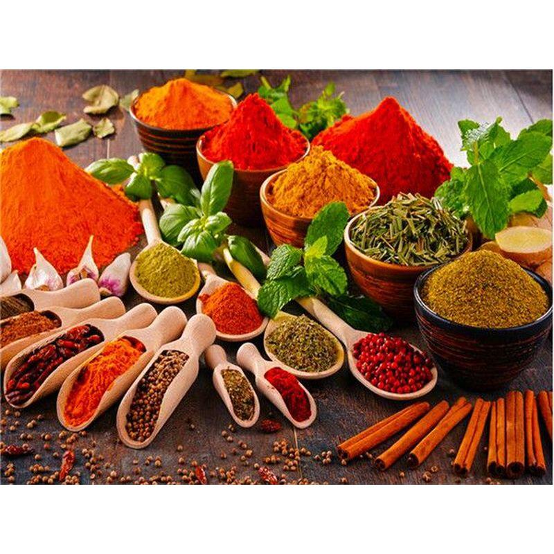 DIY 5D Diamond Painting Spice Diamond Embroidery Food Cross Stitch Full Round Drill Rhinestone Art Wall Home Decor Gift