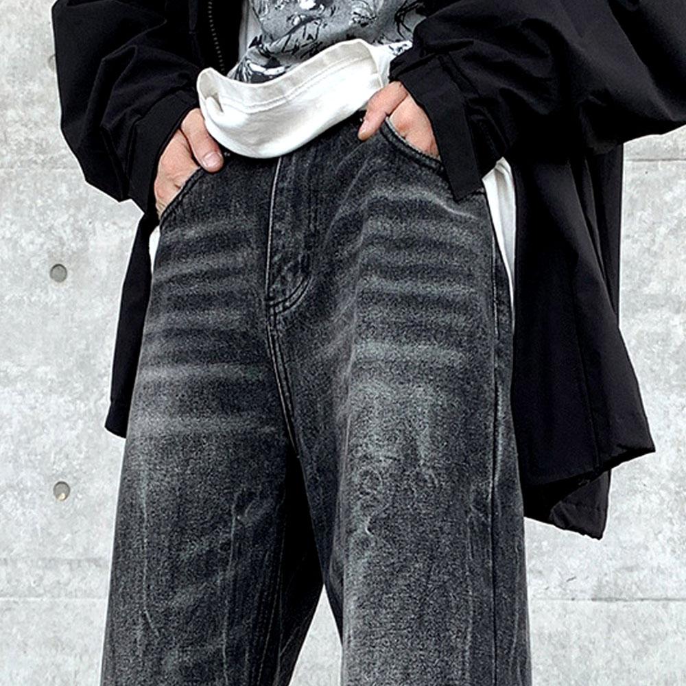 Мужские негабаритные 5XL Y2K черные джинсовые прямые брюки повседневные брюки мужские корейские уличные хип-хоп винтажные широкие мешковатые джинсы для мужчин