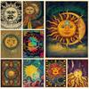 Sun God Moon Star Planet Bohemian Poster Wall Art Canvas Painting Posters and Prints Wall Pictures For Living Room Home Decor No Frame