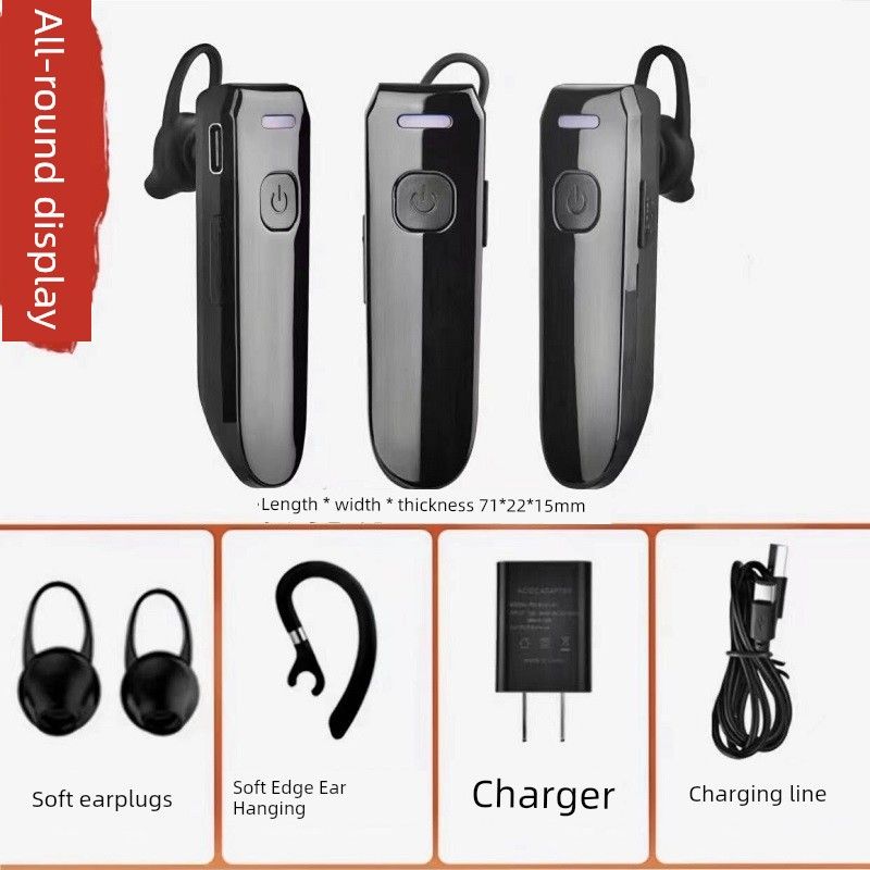 Bluetooth Walkie-Talkie Small Wireless Earphone Headset Restaurant Hotel Beauty Salon Restaurant Ear Hanging Comfortable