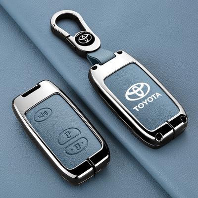 Для Prius 30 Alpha Aqua Land Cruiser Auris 3 Кнопки Новый Модный Кожаный Сплав Цинка Чехол для Ключей Автомобиля Брелок Кольцо Аксессуары