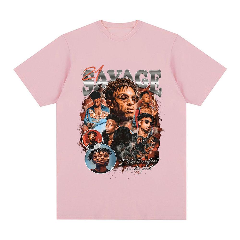 Графическая футболка унисекс 21 Savage, женская, винтажная, хип-хоп, хлопковая, повседневная, свободная, оверсайз, с коротким рукавом, подарок для фанатов