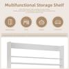 Picture Book Shelf, Set of 2 Bookshelves, 4-Tier Storage Shelf + Paintable Blackboard, Anti-Tip/Space Saving, Behind the Door, 200*10*180cm