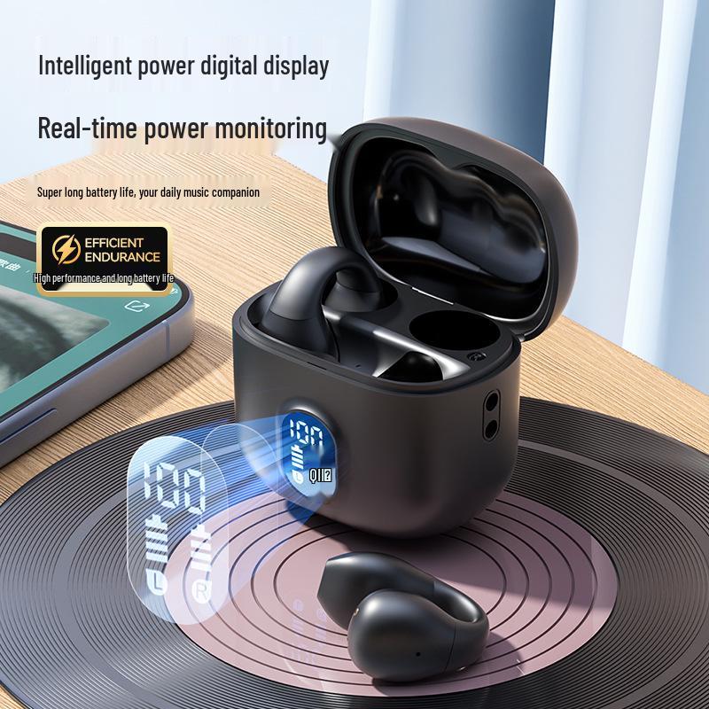 M67 Настоящие беспроводные Bluetooth-наушники-клипсы с ультрадолгим временем работы от аккумулятора, зарядным кейсом и цифровым дисплеем