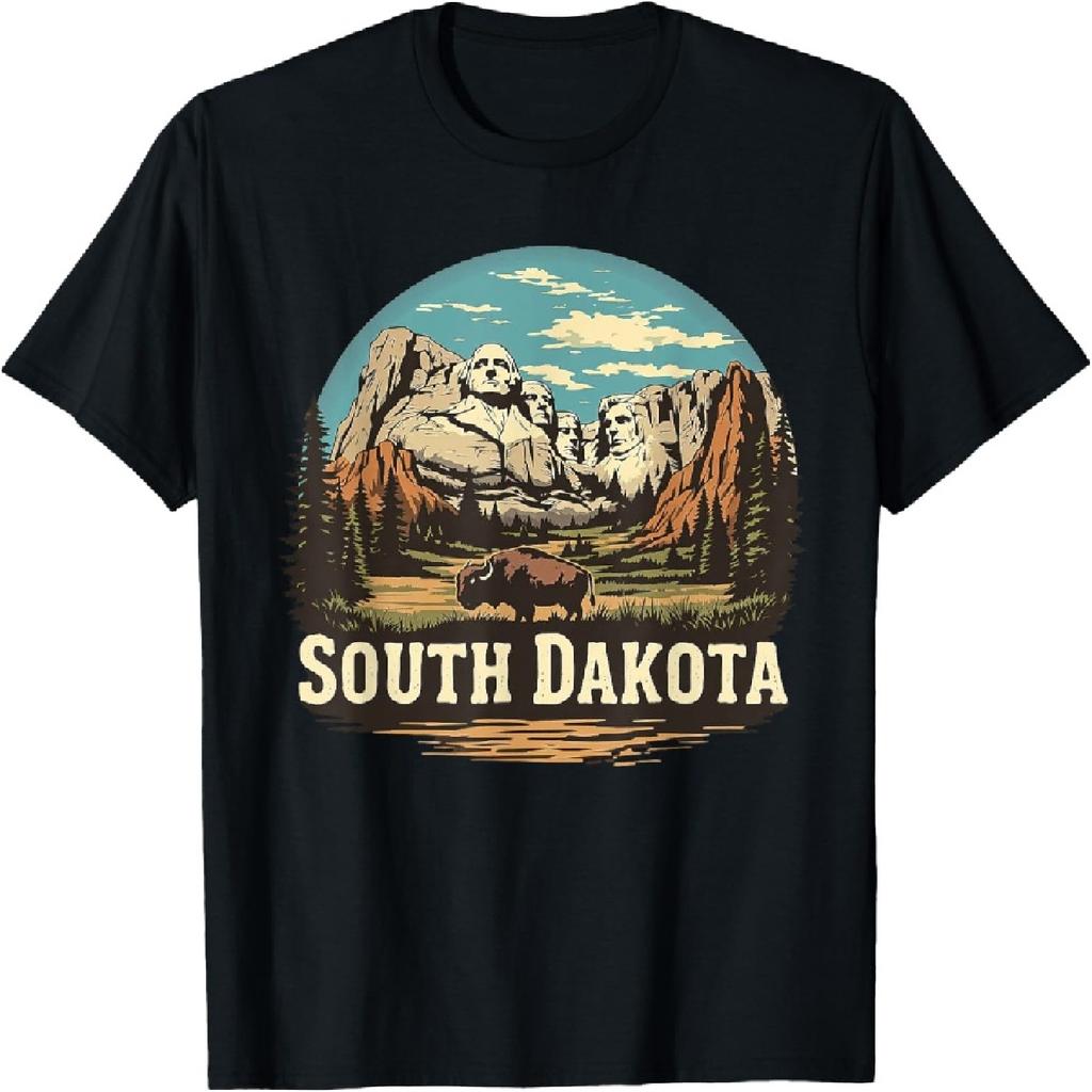 Vintage South Dakota Landscape Mount Rushmore T-Shirt