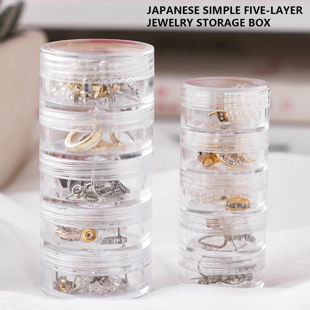 Многослойные контейнеры для ожерелий, гвоздиков, браслетов, коробки для хранения ювелирных изделий, пластиковые банки, прозрачные органайзеры, стеллажи для выставок