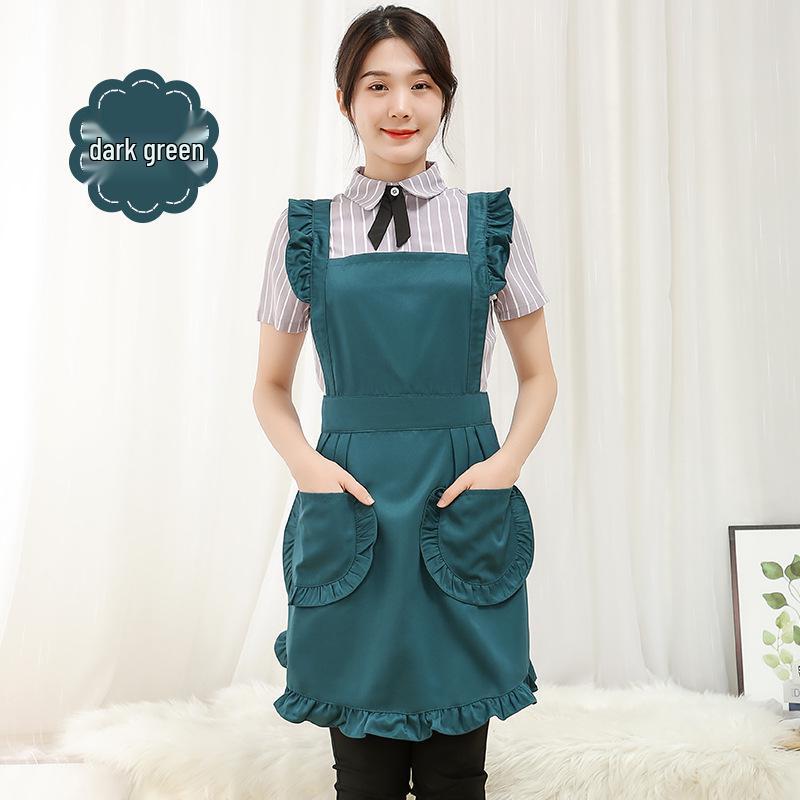 Korean Style Lace Apron - Cute Princess Design for Kitchen, Flower Shop, Nail Artist with Custom Logo Options
