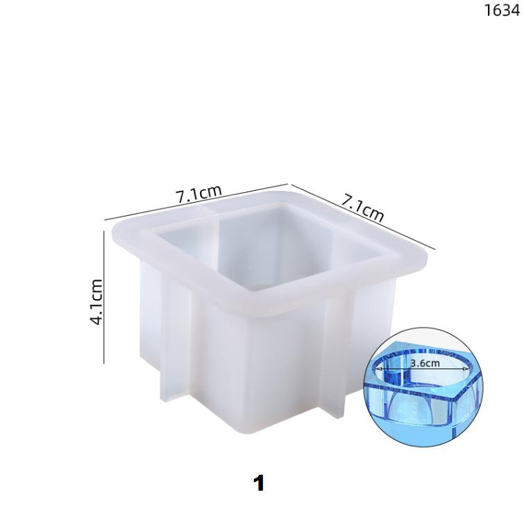 DIY Crystal Epoxy Resin Mold Candle Mold Square Candlestick Swing Table Jewelry Silicone Mold