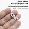 20/10Set Mini Stainless Steel Hook With Screw Items Key Rack Wall Punching J-Shaped Hooks Kitchen Accessories Bathroom Hardware