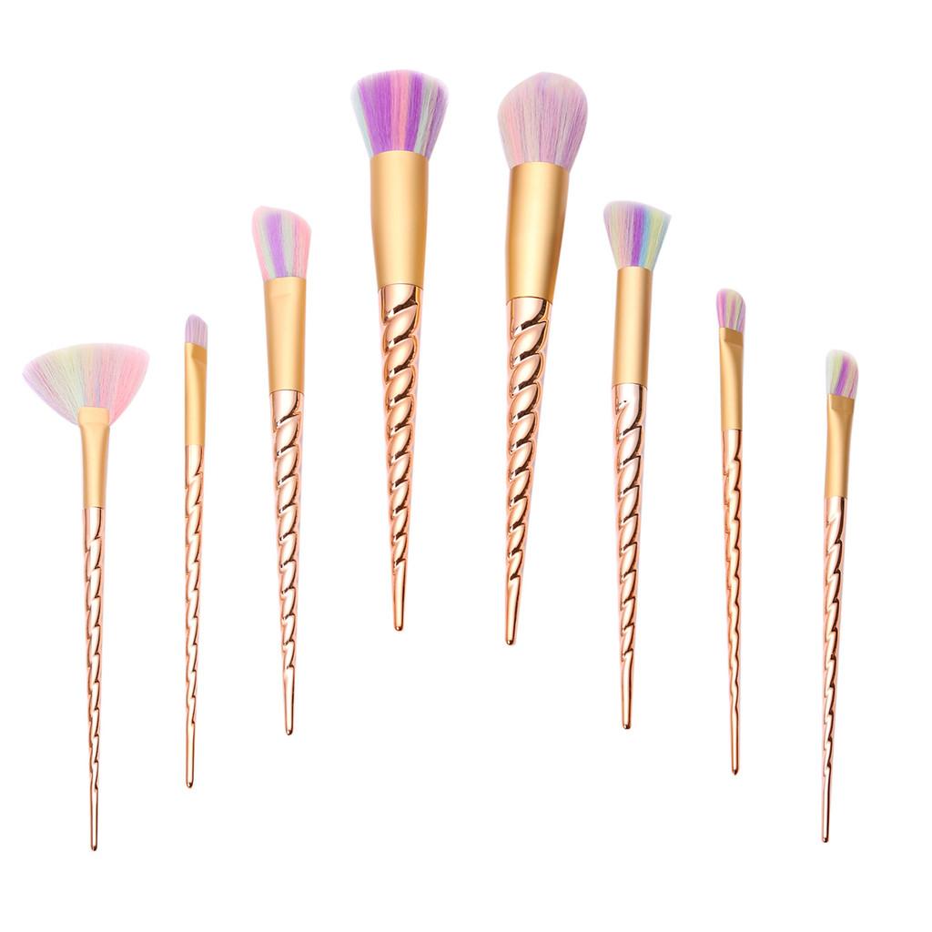 10pcs Female Unicorn Makeup Brushes Set Thread Contour Eyeshadow Powder Brush