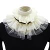 Ladies Ruffles Stand Shirt Scarf Fake Collar Sweater Decorative Collar Detachable Lace Blouse Doll Collar Neckwear For Women