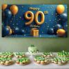 Баннер на 90-летие Золотой Шар С Днем Рождения Украшение для Вечеринки Фон для Фотосессии Празднование Юбилея