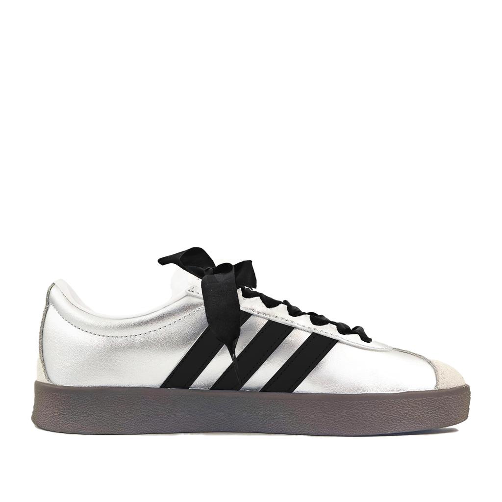 Adidas Neo VL Court 2.0 Galaxy Black Box Slip Resistant Low top Skateboard Shoes Unisex Silver ID6015(Team433-SBOX)